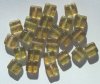 25 9mm Flat Square Two Tone Light Olive and Smoke Topaz Sugar Coat